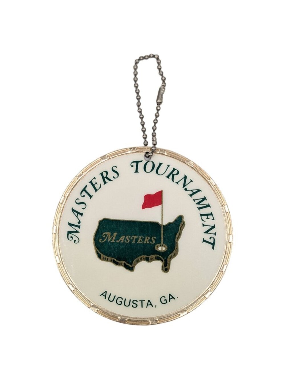 Vtg 80s Masters Golf Tournament Bag Tag Hanging Ornament Augusta National